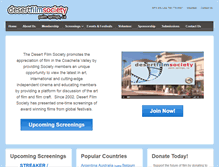 Tablet Screenshot of desertfilmsociety.org